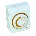 Woods Indoor Mechanical Timer 125 V White 50021WD